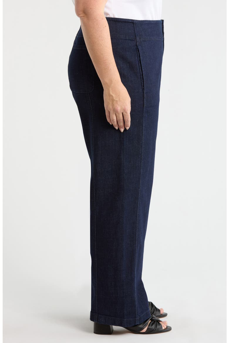 Wide Leg Denim Pants, Alternate, color, DEEP INDIGO