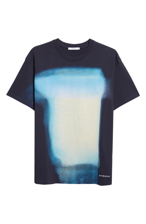 Givenchy Mens Dark Navy Graphic-print Cotton T-shirt In Blue
