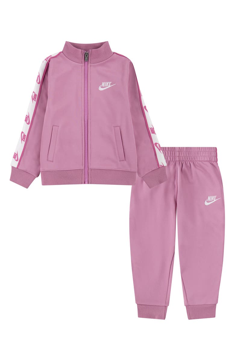 Nike Kids' Logo Tape Dri-FIT Track Jacket & Joggers Set, Main, color, Acg-Magic Flamingo