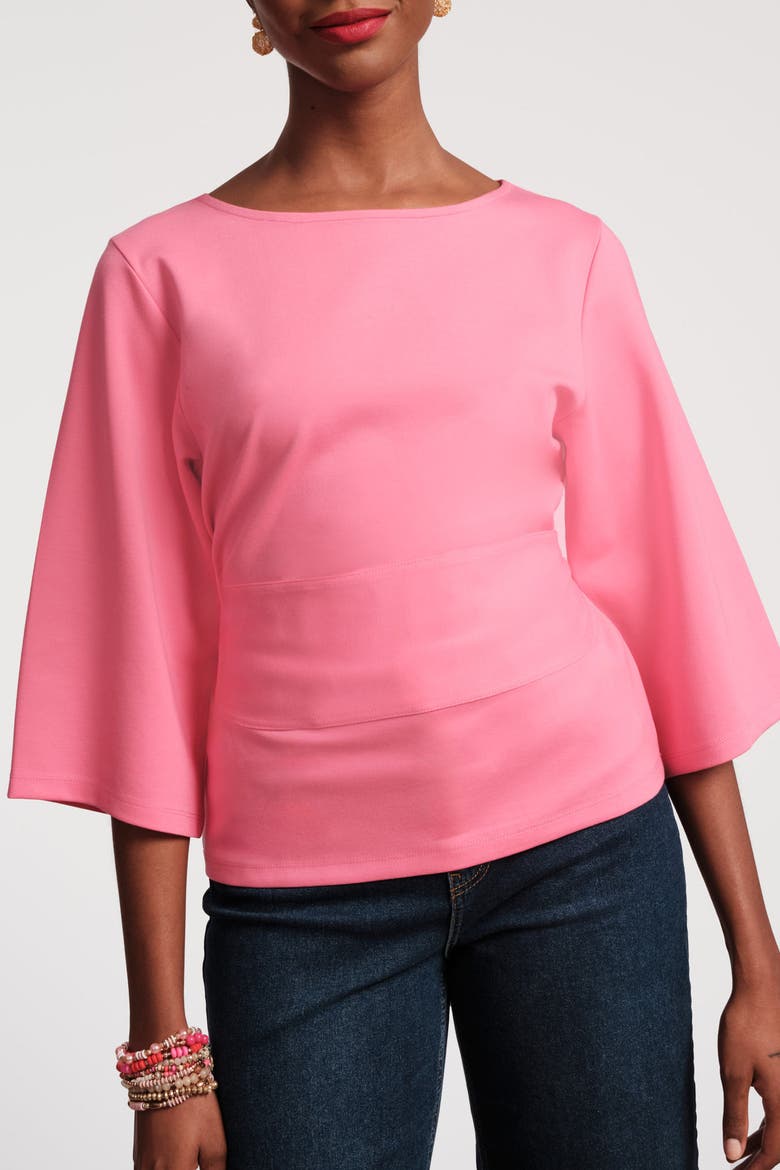 Whitney Wrap Top, Alternate, color, Pink