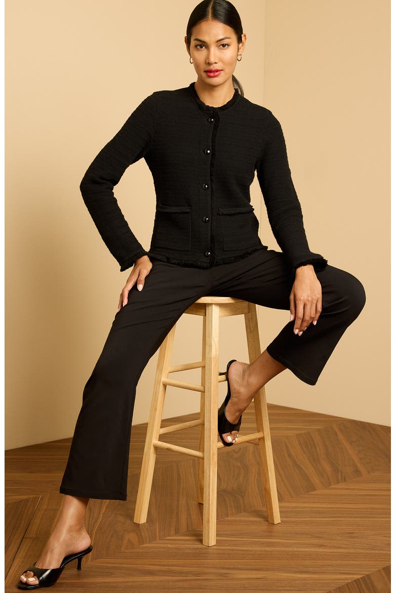 Berkeley Wonderstretch Ankle Bootcut Pants, Alternate, color, BLACK ONYX
