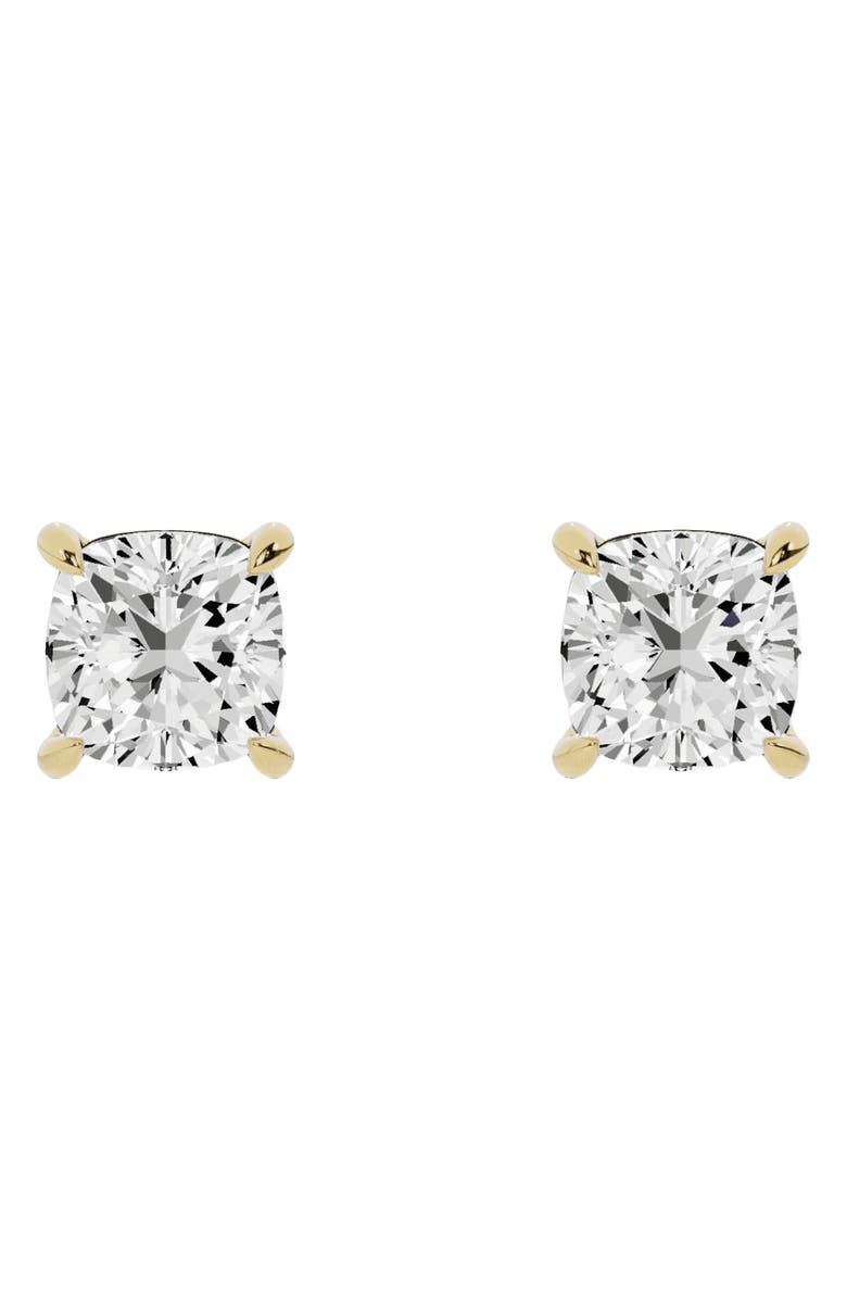 Jennifer Fisher 18K Gold Cushion Cut Lab Created Diamond Stud Earrings, Main, color, 18K Yellow Gold