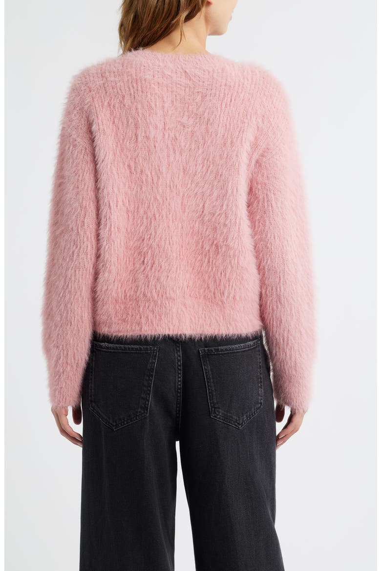 Melo Brushed Cardigan, Alternate, color, HEATHER PINK