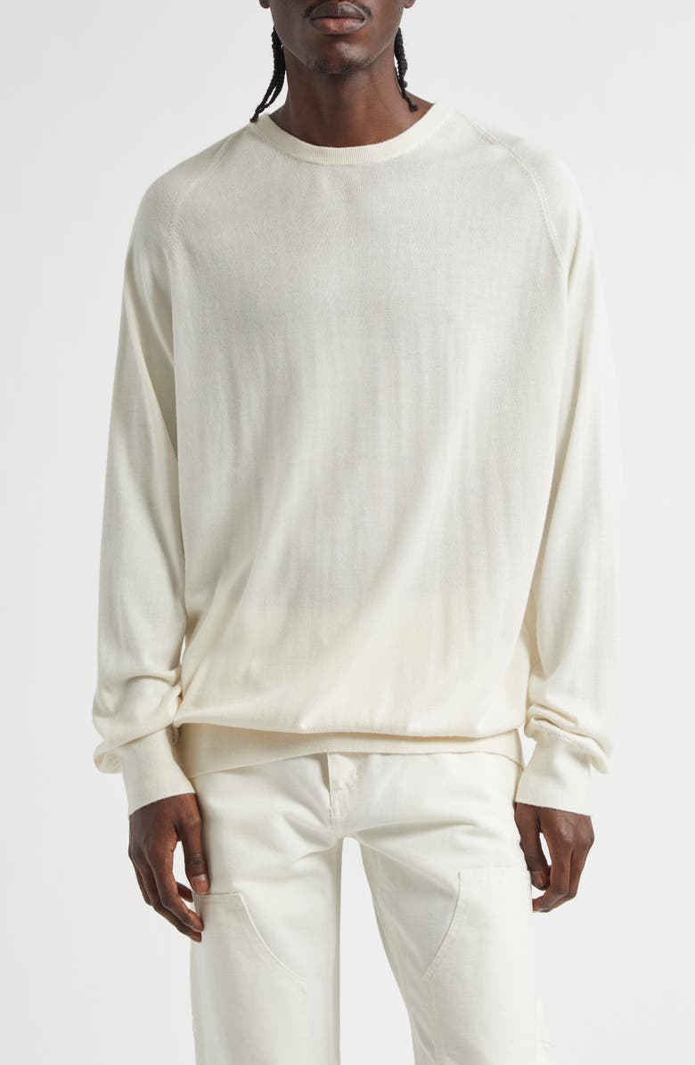 FRENCKENBERGER Silk & Cashmere Crewneck Sweater, Main, color, 