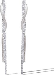 Jessica Simpson Silver Linear Drop Earrings