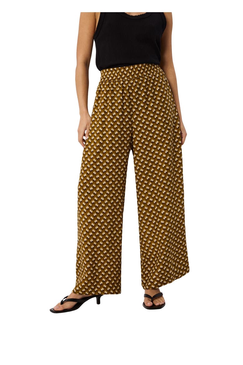 Ikat Spot Crop Trouser, Main, color, Khaki/Multi