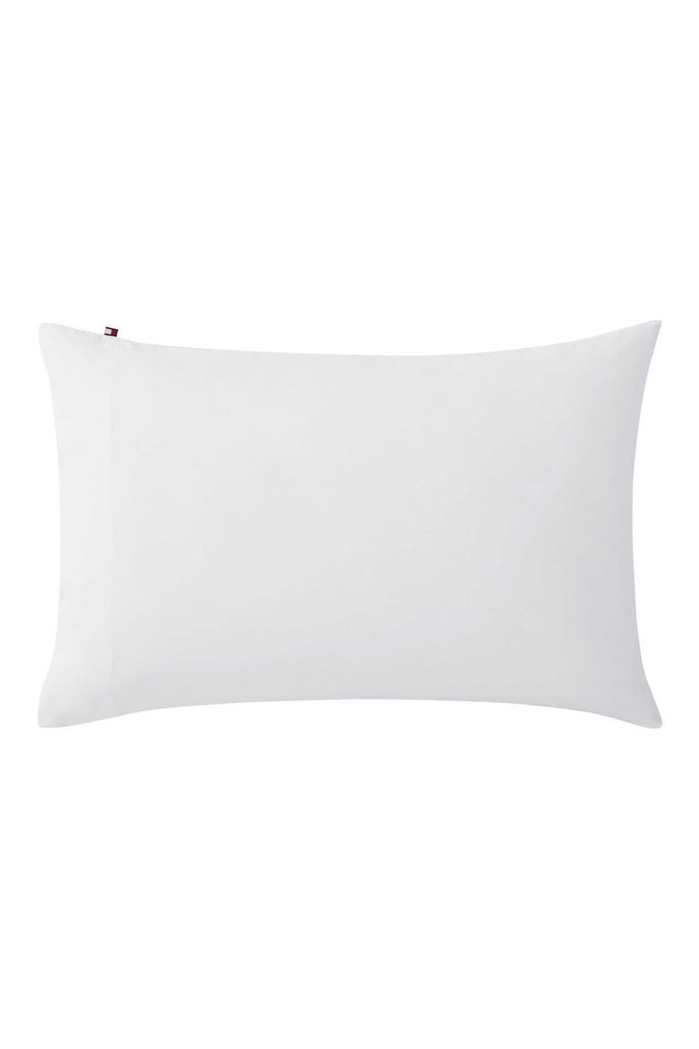 Hilfiger Essentials Cotton Pillowcases, Alternate, color, WHITE