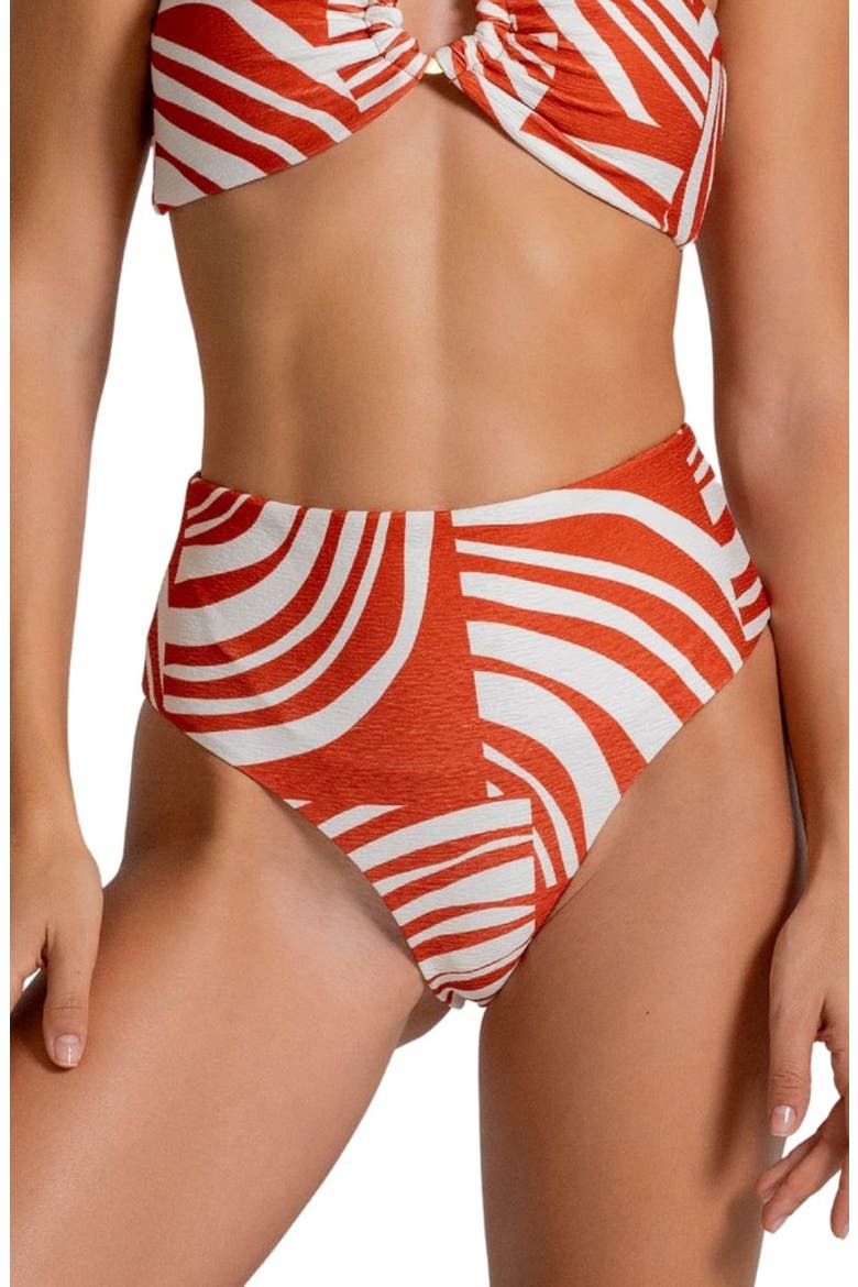 High Waist Bikini Bottoms, Main, color, CHUTNEY
