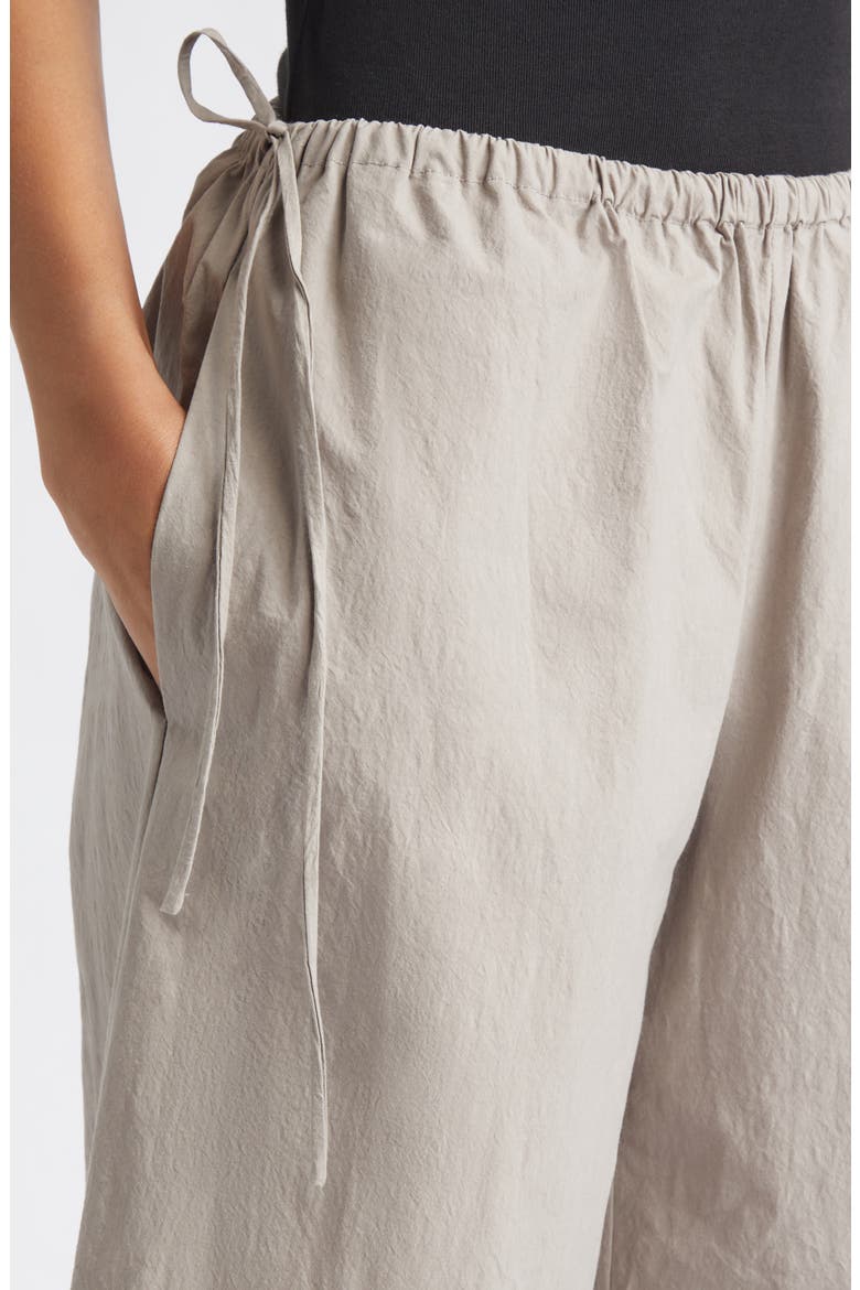 Technical Wide Leg Organic Cotton Blend Pants, Alternate, color, GREY STONE