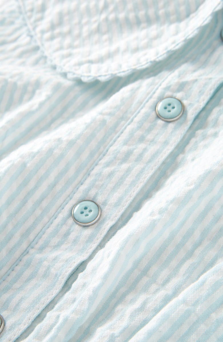 Nordstrom Kids' Peter Pan Collar Cotton Seersucker Jumpsuit, Alternate, color, Blue Omphalodes Winnie Stripe