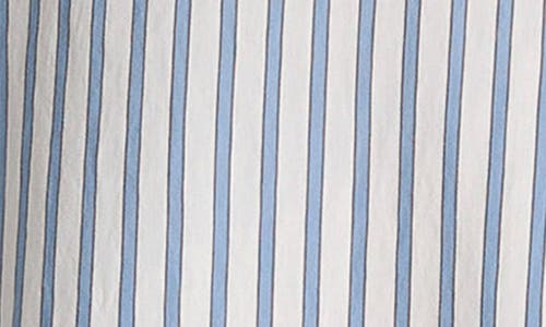 Vince Furrow Stripe Button-front Shirt In Blue/off White