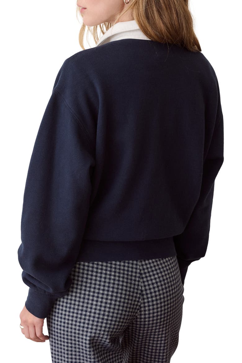 Cloud 9 Cotton Blend Fleece Polo Sweatshirt, Alternate, color, TWILIGHT