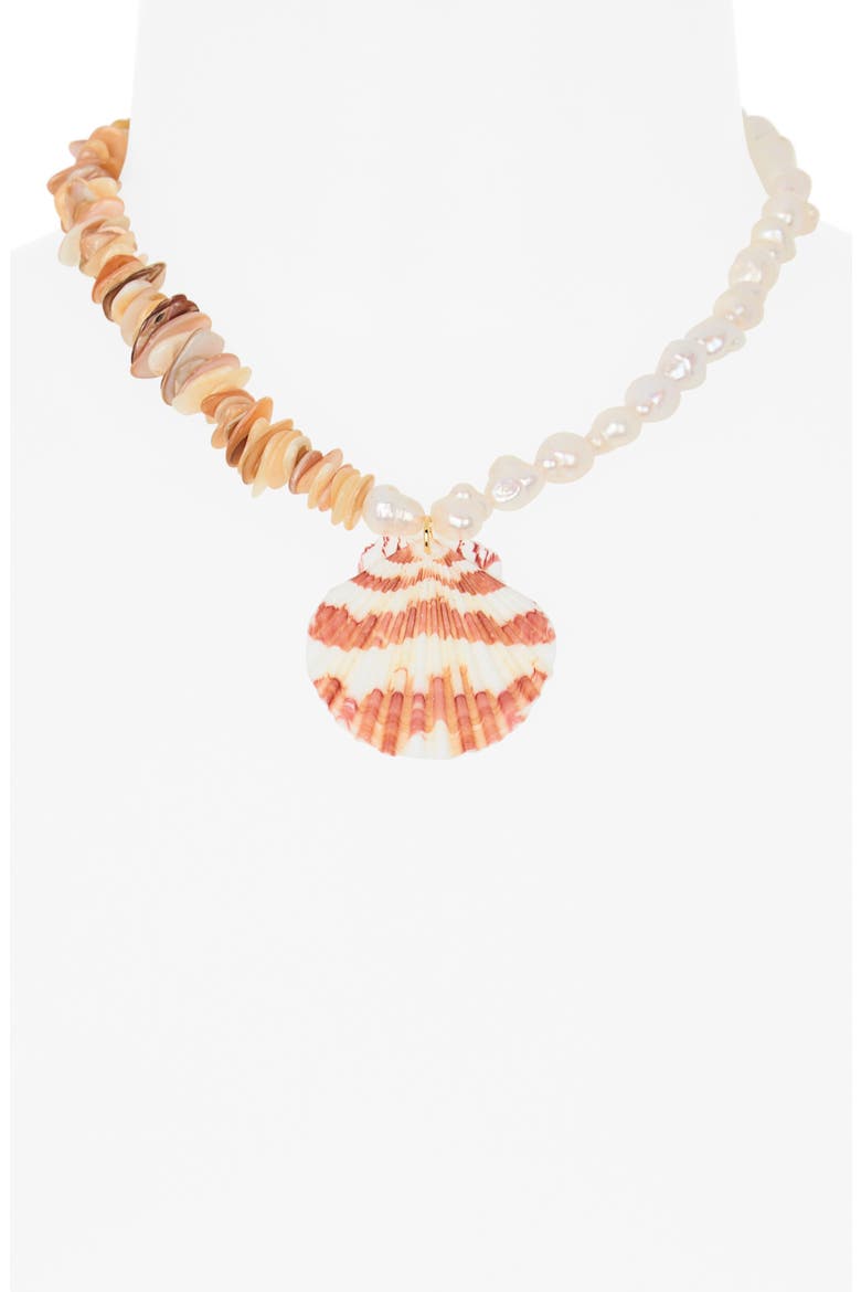 Sardina Shell Pendant Necklace, Alternate, color, MULTI