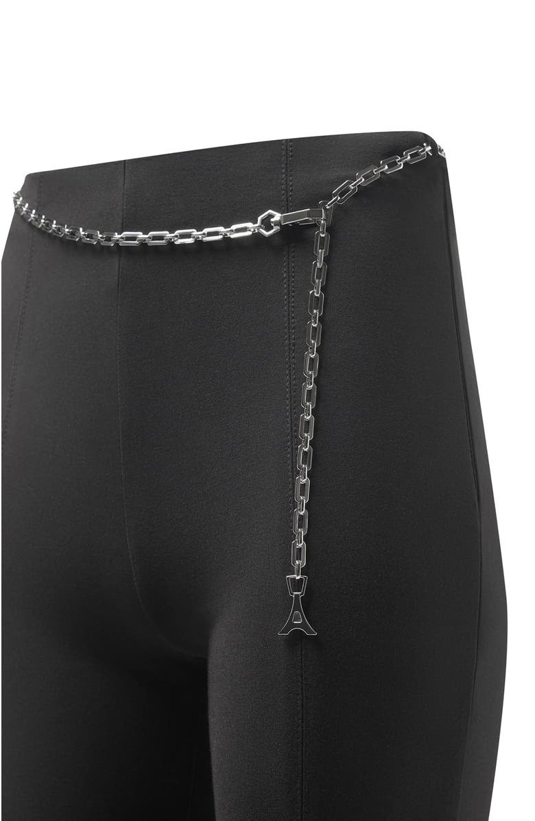 Manière De Voir Fit and Flare Leggings with Chain, Alternate, color, Black