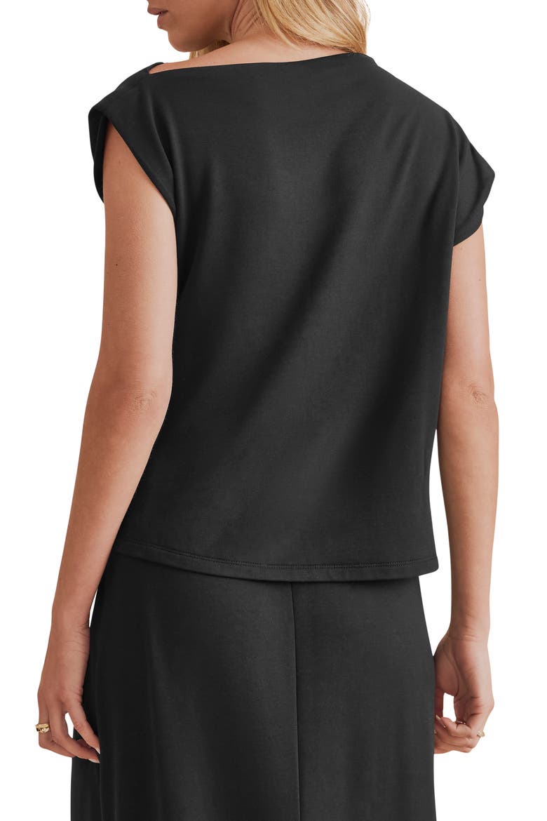Supersoft Asymmetric Top, Alternate, color, BLACK