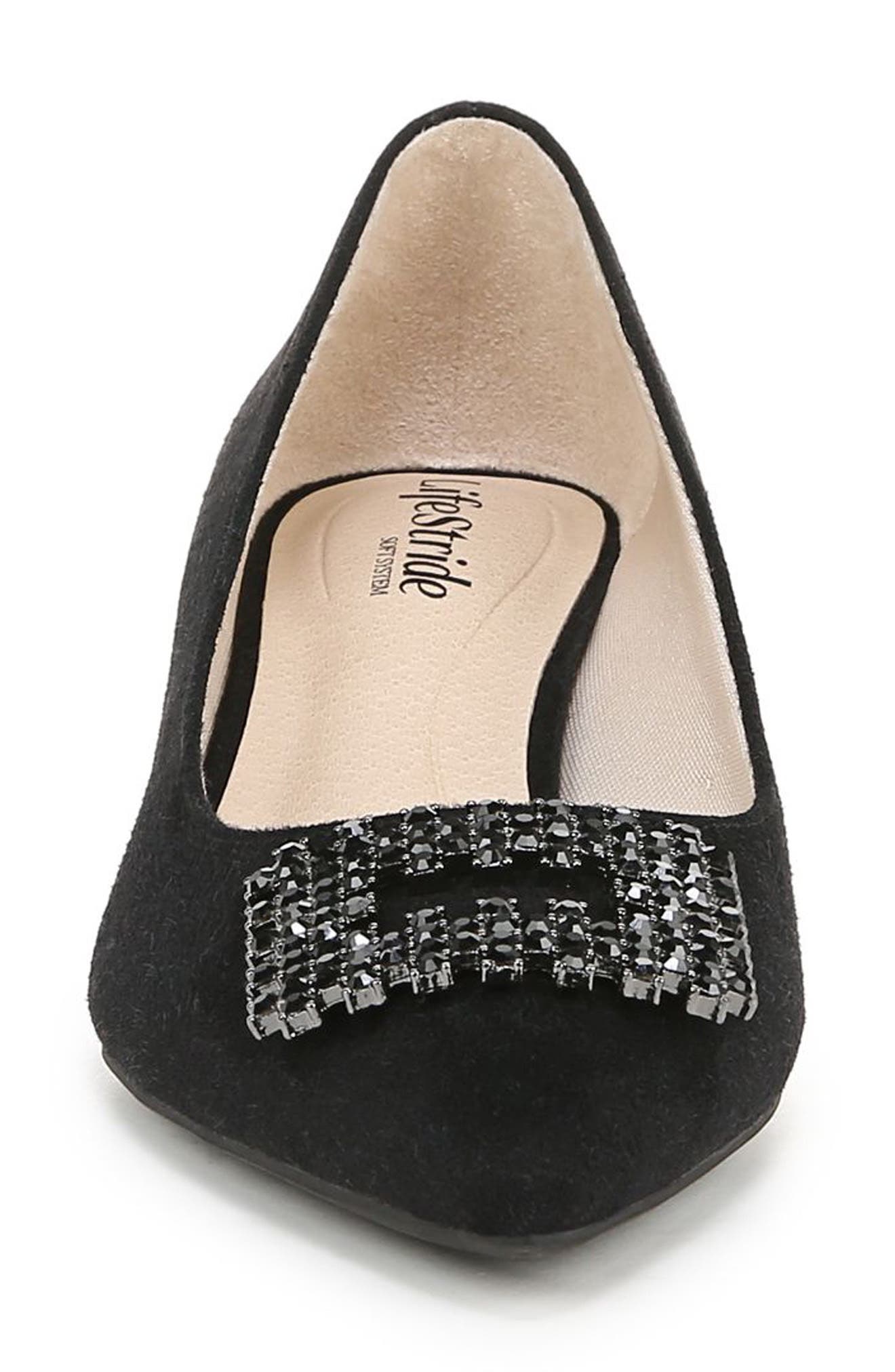 LifeStride Bling Pointed Toe Pump, Alternate, color, Black