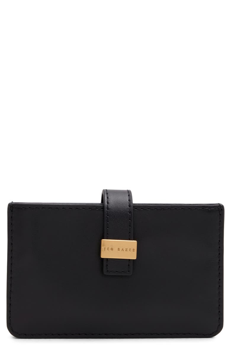 Ted Baker London Riann Leather Cardholder, Main, color, 
