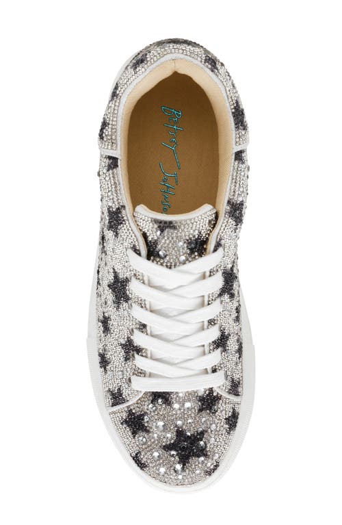Betsey Johnson Sidny Crystal Pavé Platform Sneaker In Multi