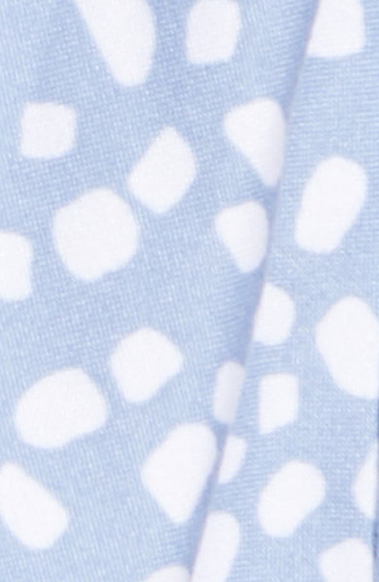 LOVE, NICKIE LEW Love Nickie Lew Double Ruffle Hem Surplice Neck Mini Dress, Alternate, color, Chambray