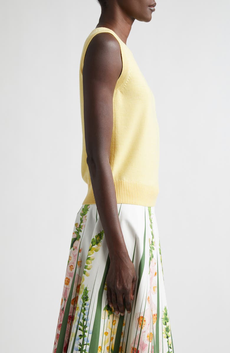 Oscar de la Renta Wool Sweater Vest, Alternate, color, Yellow