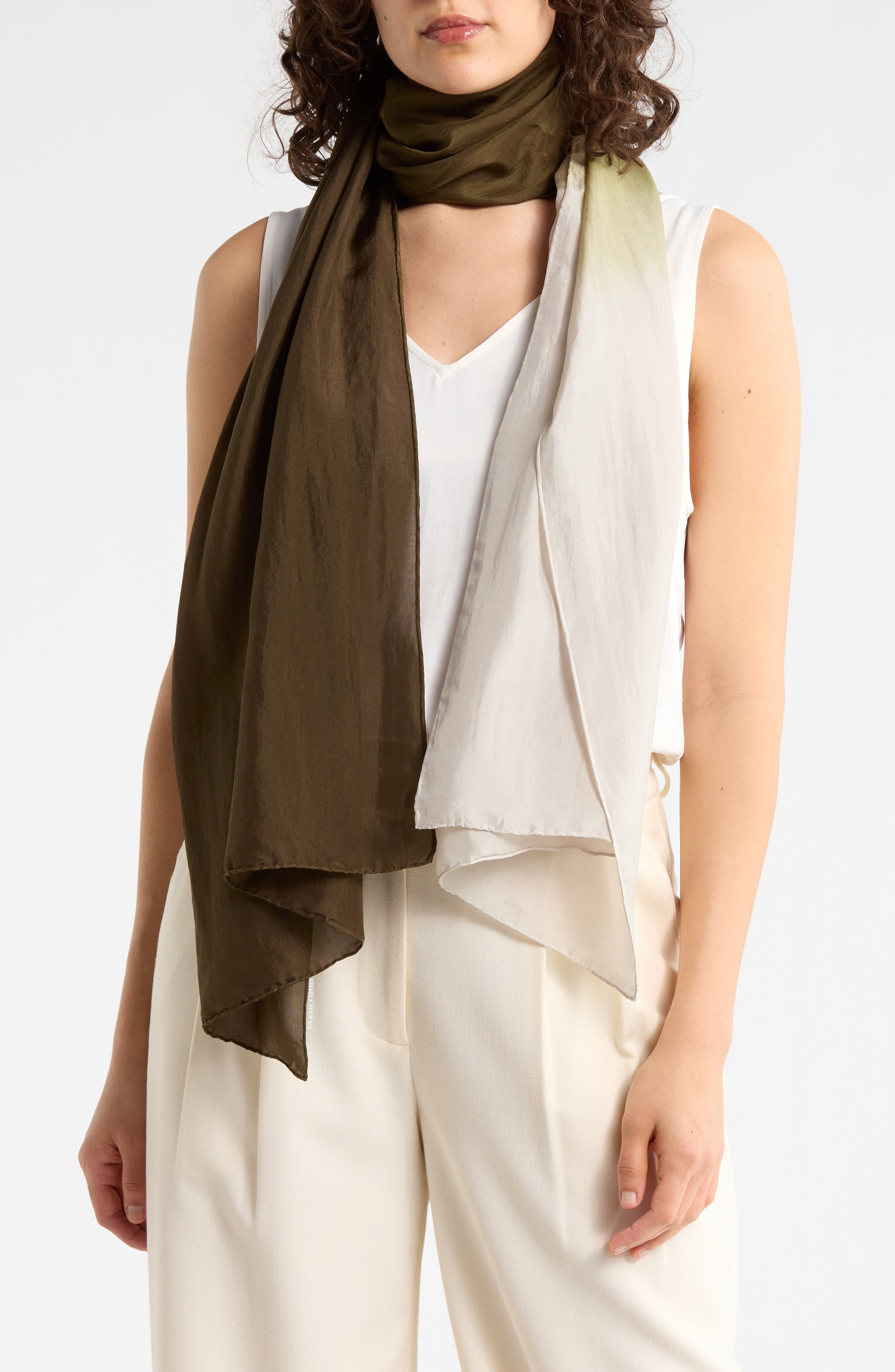 Eileen Fisher Hand Dyed Silk Scarf