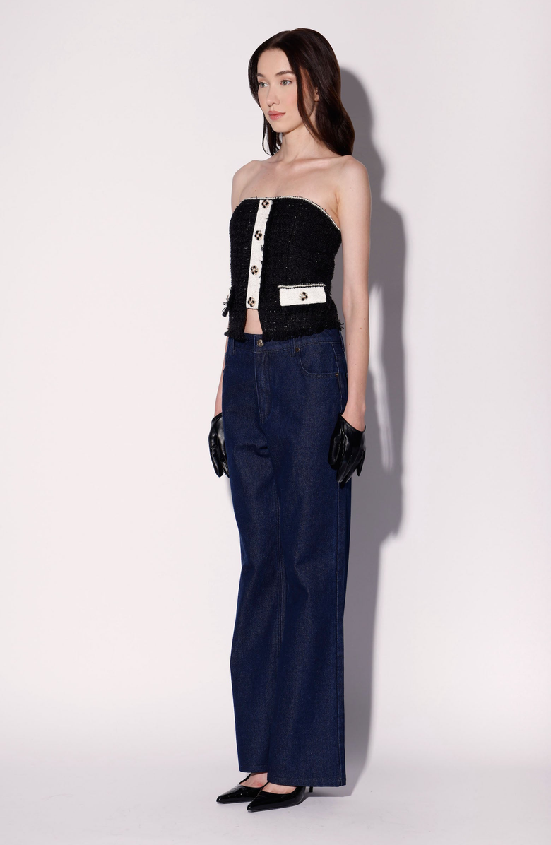 Walter Baker Demi Heiress Tweed Top, Alternate, color, Heiress Tweed