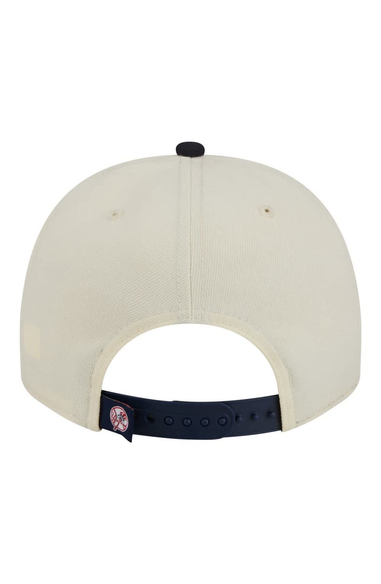 New Era Men's New Era  Cream/Navy New York Yankees Classic A-Frame 9FIFTY Snapback Hat, Alternate, color, Cream