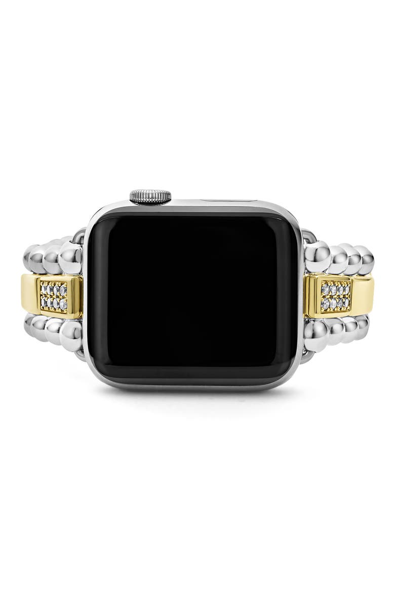 Smart Caviar Diamond Apple Watch® Band, Alternate, color, SILVER GOLD DIAMOND