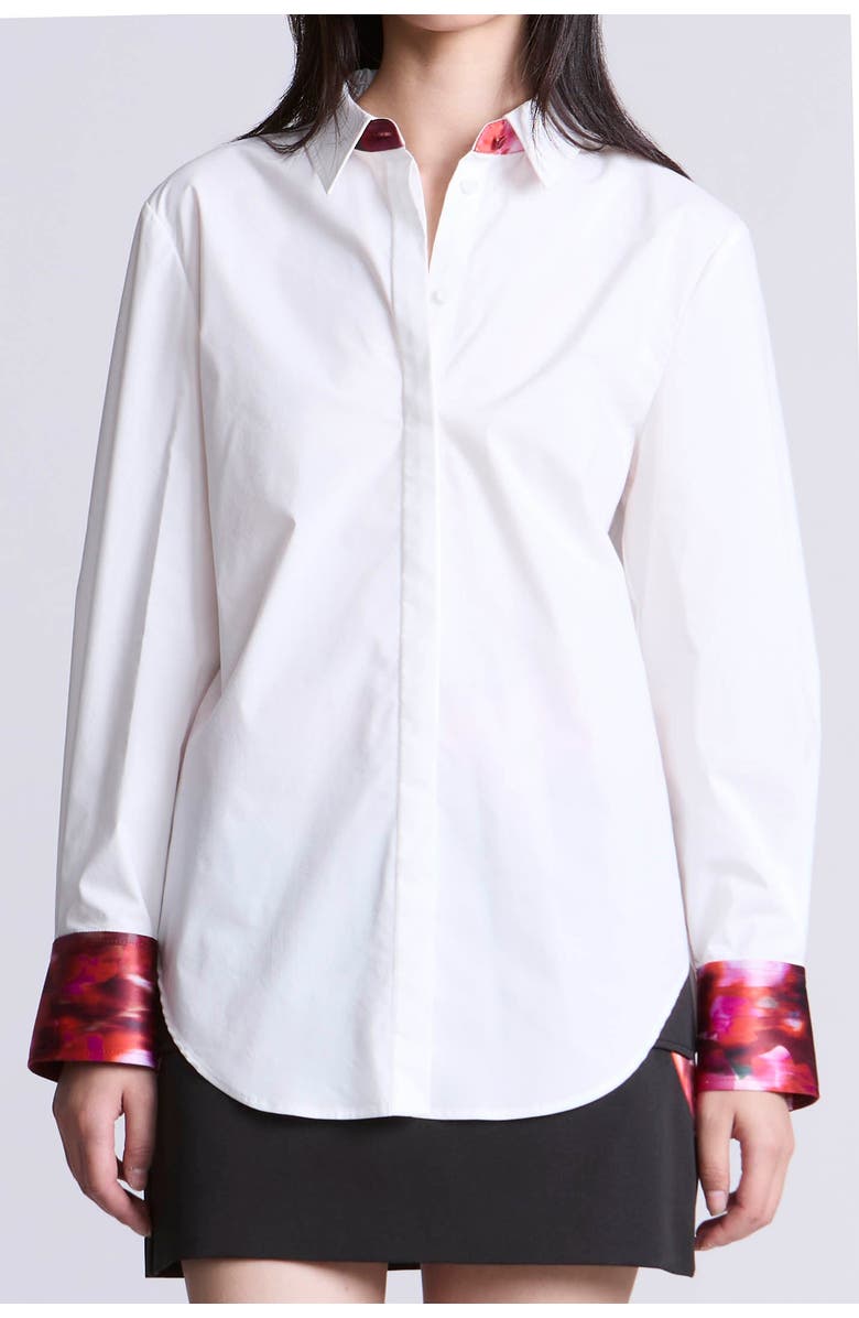 BCBGMAXAZRIA Oversize Shirt, Alternate, color, White