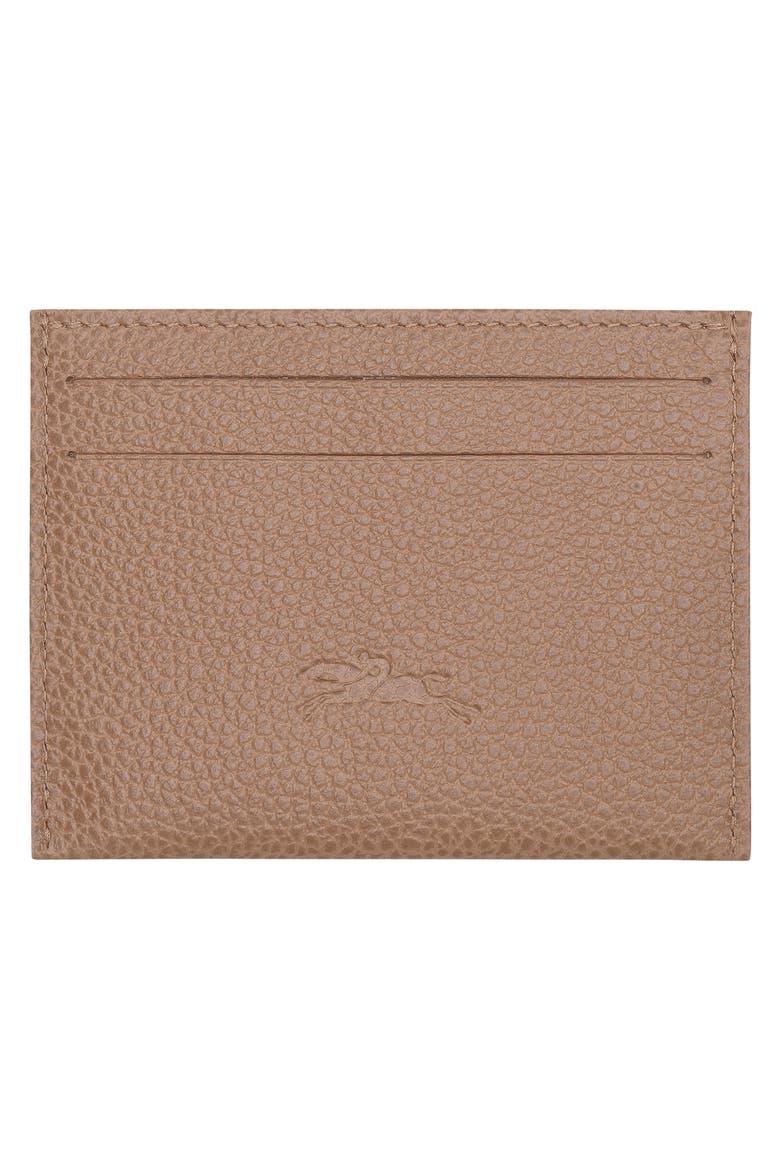 Le Foulonné Leather Card Case, Alternate, color, BISCUIT