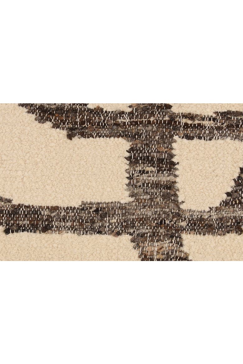 Matteo Handwoven Wool Throw Pillow, Alternate, color, Charcoal/Ivory