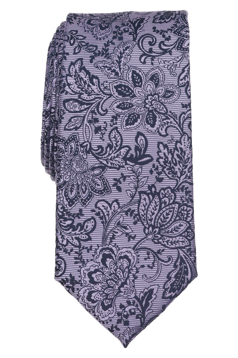 Reina Floral Tie, Main, color, PURPLE