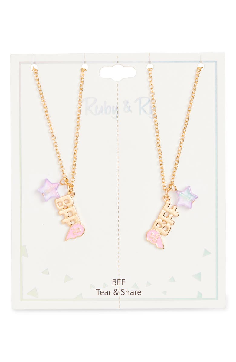 Ruby & Ry Kids' Star Charm BFF Necklaces, Main, color,