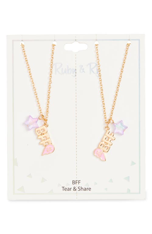 Ruby & Ry Kids' Star Charm BFF Necklaces in Gold 