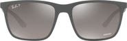 Ray-Ban 58mm Mirrored Polarized Rectangular Sunglasses