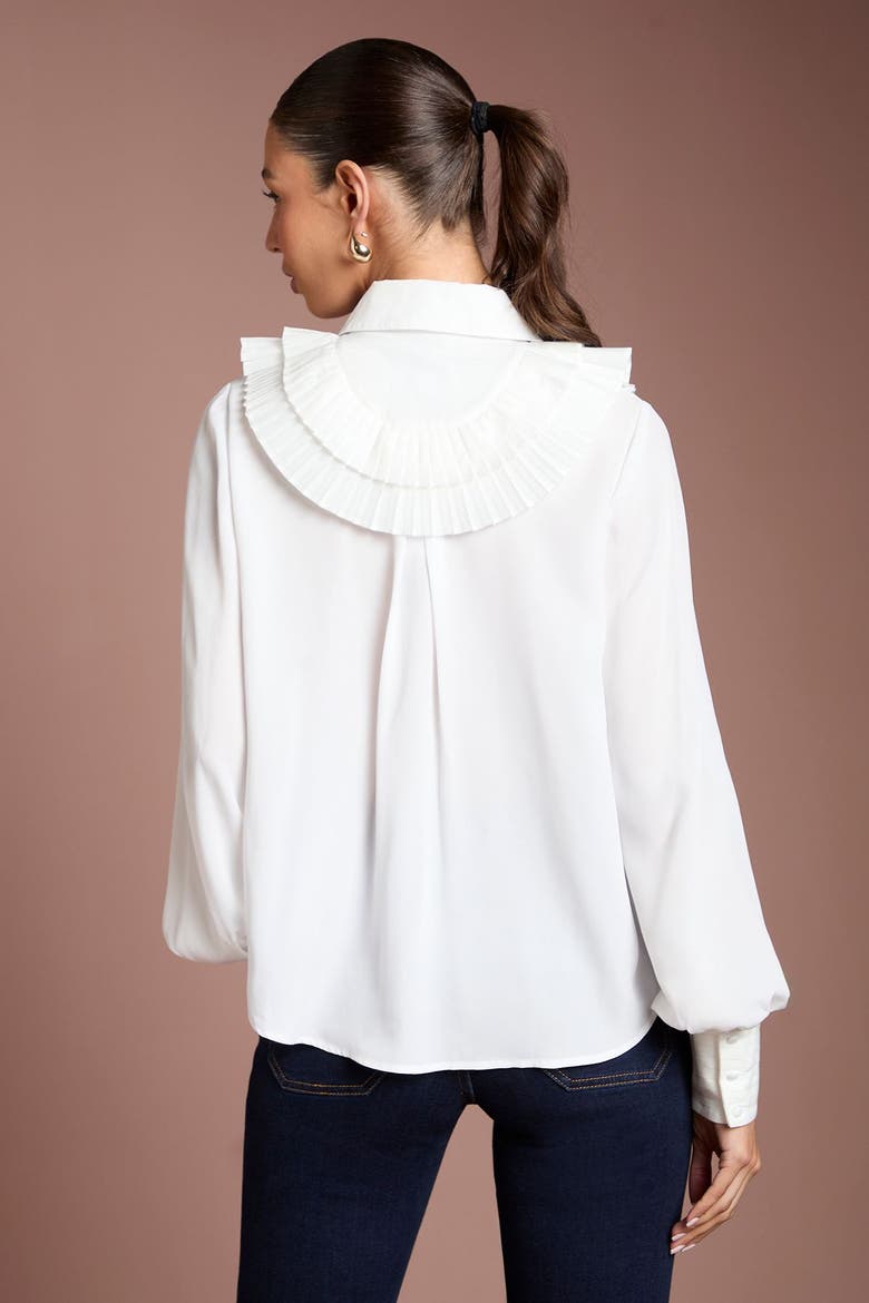 Ruffle Shirt, Alternate, color, Ivory