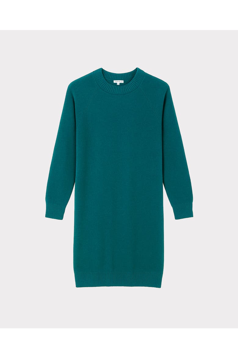 Crew Neck Knitted Dress, Alternate, color, Teal