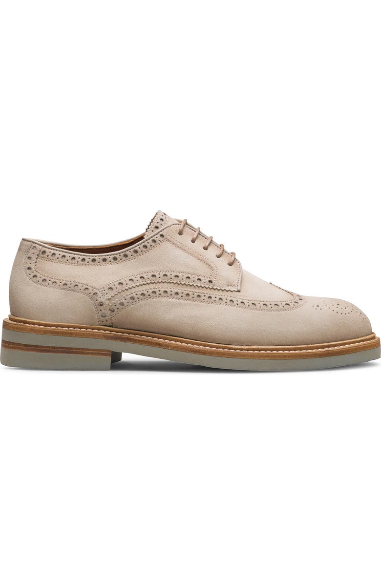 Magnanni Apolo Wingtip Derby, Alternate, color, Taupe Suede