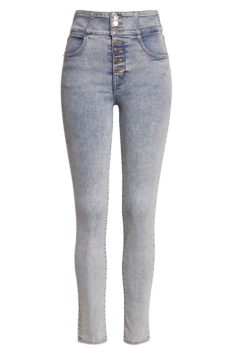 Veronica Beard Katherine Corset Skinny Jeans, Alternate, color, Vail