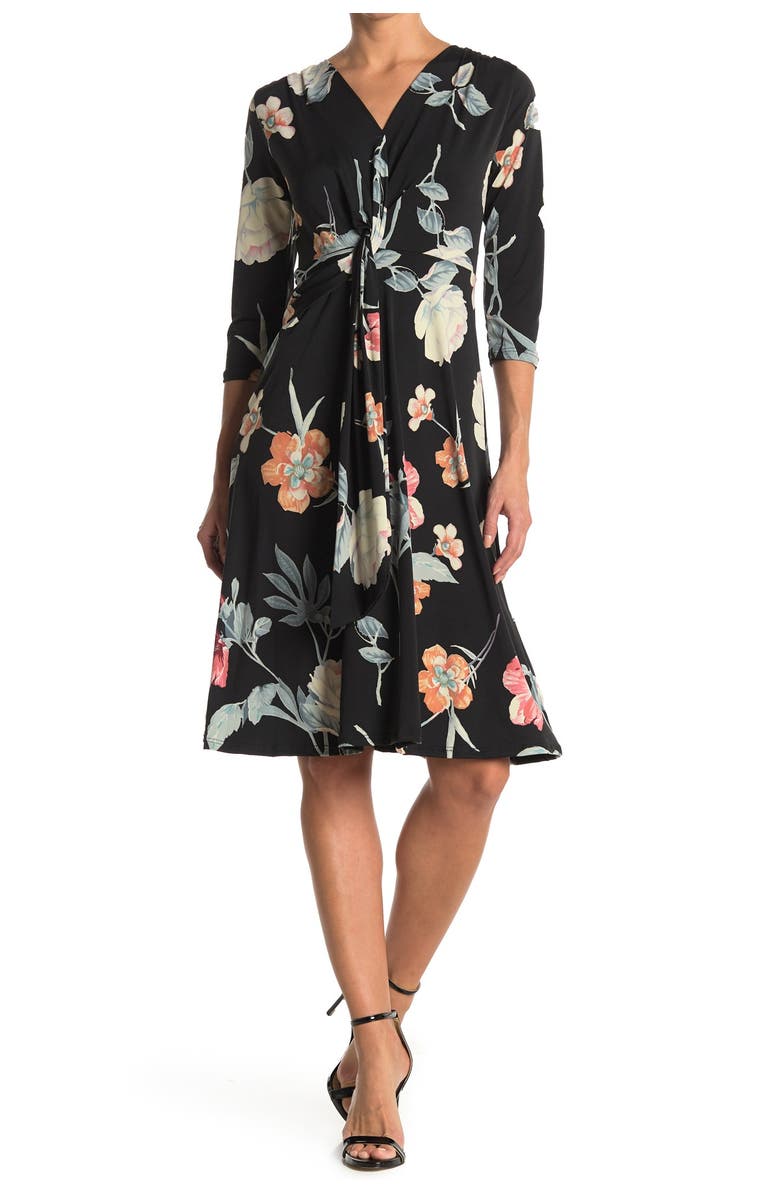 West Kei Floral Print Twist Front Dress, Main, color,
