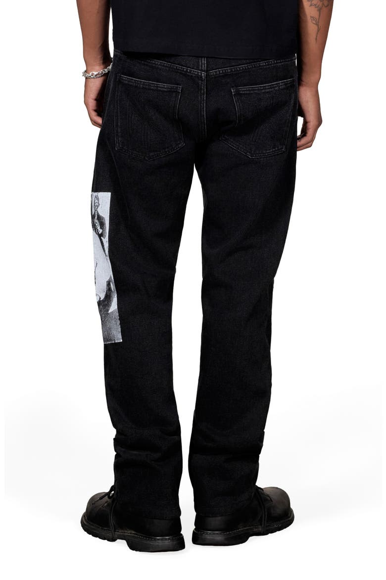 x Dead Kennedys Patchwork Graphic Straight Leg Jeans, Alternate, color, BLACK