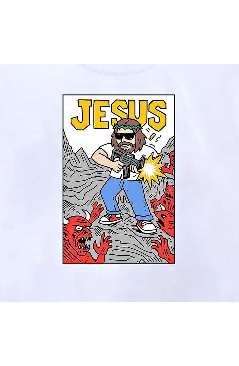 VERYRARE Jesus Mayhem Tee, Alternate, color, White