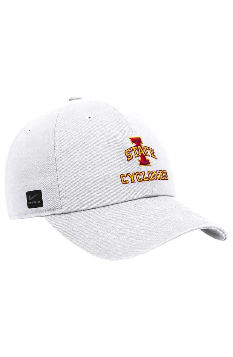 Nike Men's Nike White Iowa State Cyclones 2025 On-Field Club Adjustable Hat, Main, color, White