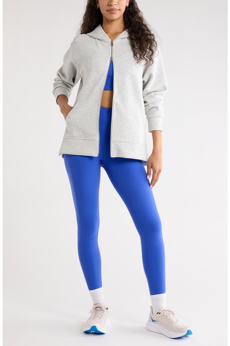 Ultra Luxe Volume Zip Hoodie, Alternate, color, GREY LIGHT HEATHER