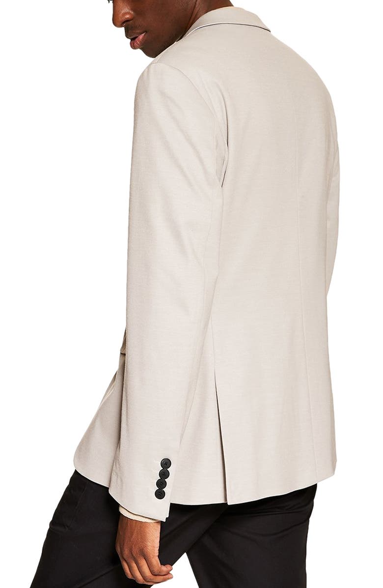 Topman Skinny Fit Jersey Blazer, Alternate, color, 
