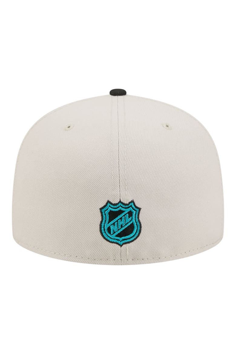 Men's New Era  Tan/Black San Jose Sharks Localized City Icon 59FIFTY Fitted Hat, Alternate, color, Tan
