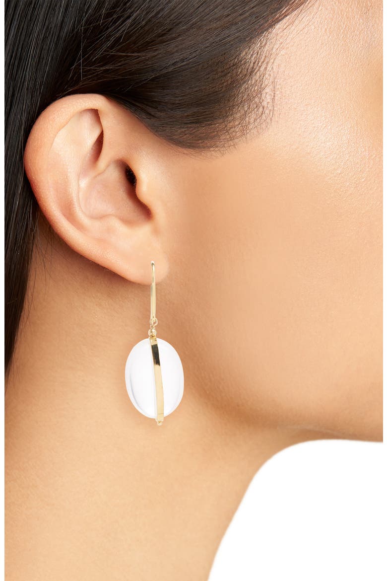 Stone Drop Earrings, Alternate, color, TRANSPARENT