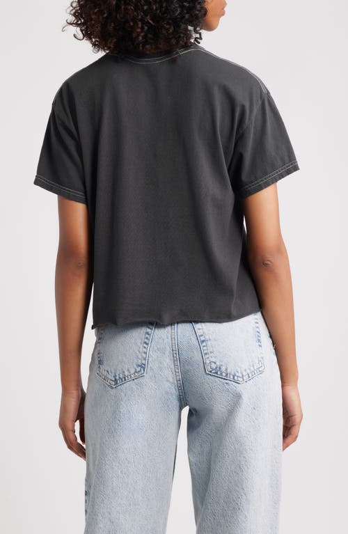 Vinyl Icons Feelin' Spicy Crop Cotton Graphic T-shirt In Black