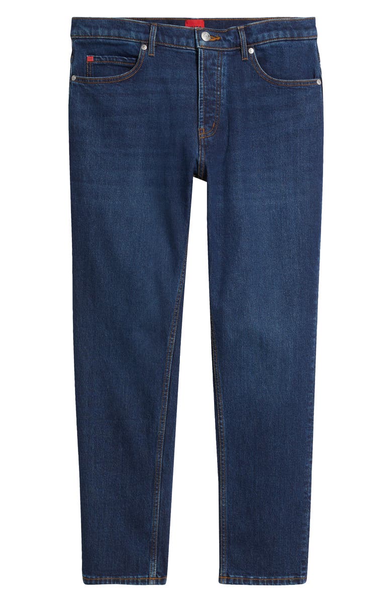 HUGO Slim Straight Leg Jeans, Alternate, color, Dark Blue