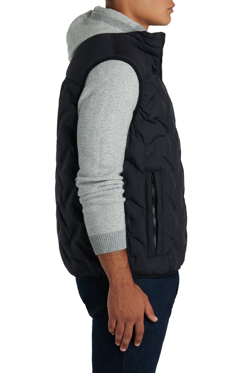 Bugatchi Chevron Quilted Puffer Vest, Alternate, color,